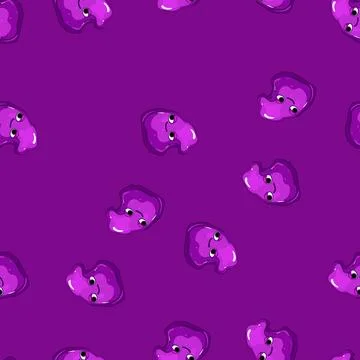 Seamless pattern stretchy slime character cartoon vector Stock Illustration