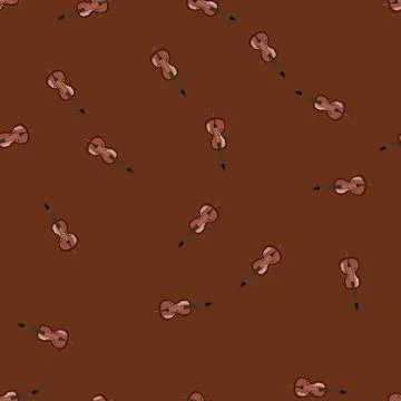 Seamless pattern strings cello cartoon vector 스톡 일러스트