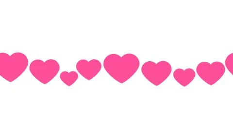 Seamless pattern stripe hearts on a white Stock Illustration