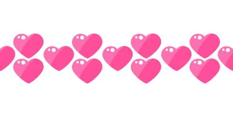 Seamless pattern stripe hearts on a white Stock Illustration