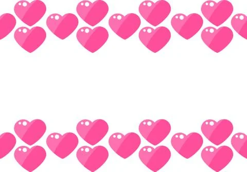 Seamless pattern stripe hearts on a white Stock Illustration
