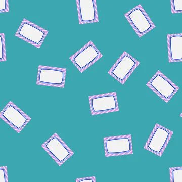 Seamless pattern Striped abstract background with decorative curvy frame 库存插图
