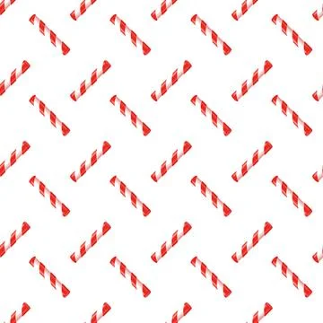 Seamless pattern with striped candy sticks Stock Illustration