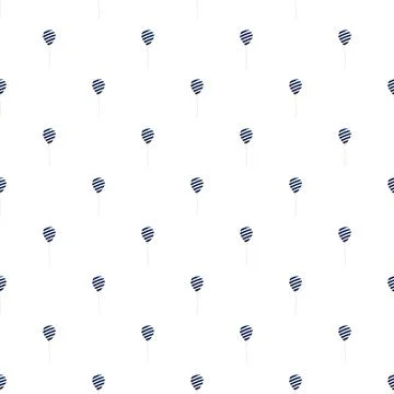 Seamless pattern with striped navy balloons on white background Illustrazione stock