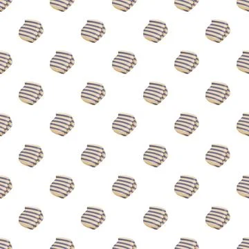Seamless pattern with striped paper bag illustration Stock Illustration