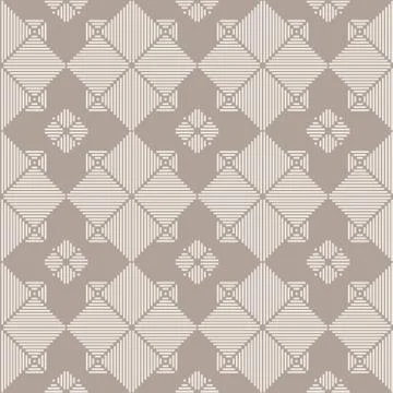 Seamless pattern with striped squares Stock Illustration