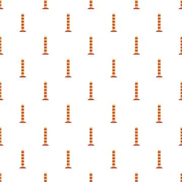Seamless pattern with striped traffic poles indicating safety 库存插图