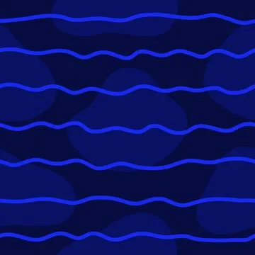 Seamless pattern with stripes and abstract shapes. Illustrazione stock