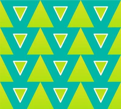 A seamless pattern of stripes and triangles of different sizes Stock Illustration