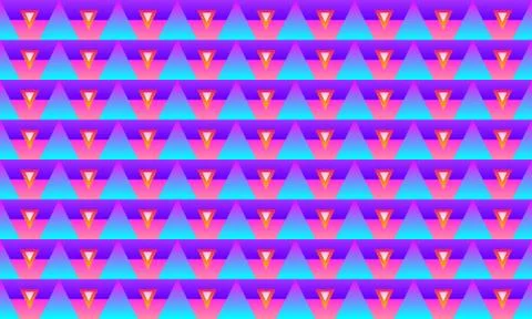 A seamless pattern of stripes and triangles of different sizes Illustrazione stock
