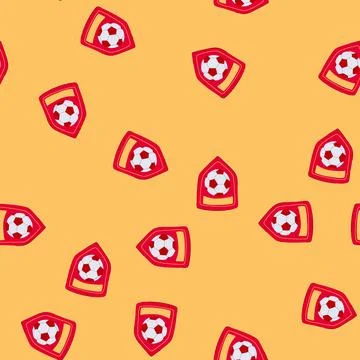 Seamless pattern stripes soccer emblem cartoon vector Illustrazione stock