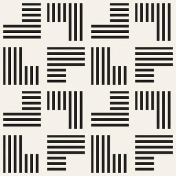 Seamless pattern with stripes. Vector abstract background. Stylish lattice Stock Illustration