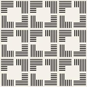 Seamless pattern with stripes. Vector abstract background. Stylish lattice Stock Illustration