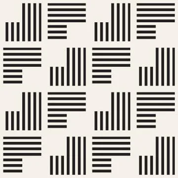 Seamless pattern with stripes. Vector abstract background. Stylish lattice .. Stock Illustration