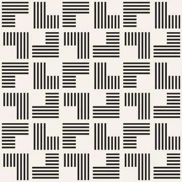 Seamless pattern with stripes. Vector abstract background. Stylish lattice .. Stock Illustration