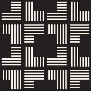 Seamless pattern with stripes. Vector background. Stylish geometric lattice.. Illustrazione stock