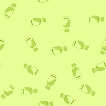 Seamless pattern stroller powder baby cartoon vector Stock Illustration