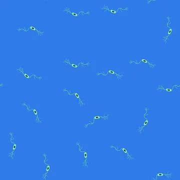 Seamless pattern structure neurons cartoon vector Stockillustratie