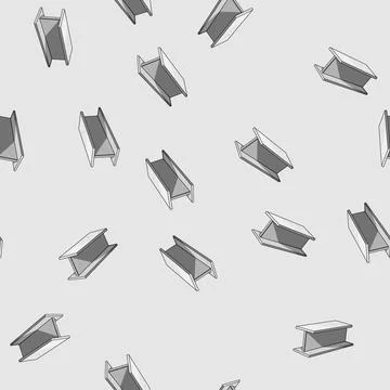 Seamless pattern structure steel beam cartoon vector Stock Illustration
