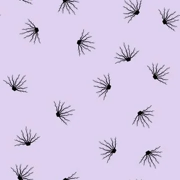 Seamless pattern structure tree root cartoon vector Illustrazione stock
