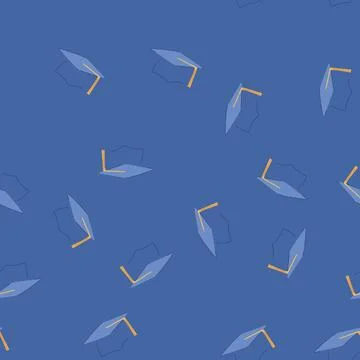 Seamless pattern student graduation hat cartoon vector 스톡 일러스트