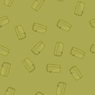 Seamless pattern student pencil case cartoon vector Stock Illustration