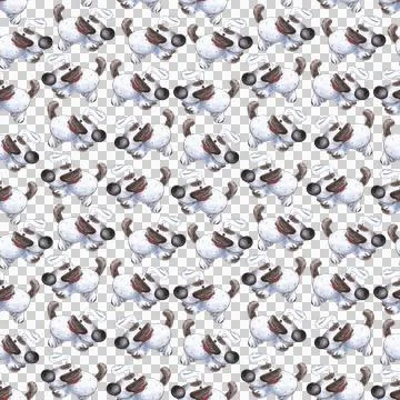 Seamless pattern of stuffed toy, plush puppy hand drawn with colored pencils 스톡 일러스트