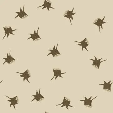 Seamless pattern stump stump cartoon vector Illustrazione stock