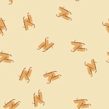 Seamless pattern stump wood log cartoon vector 库存插图