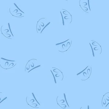 Seamless pattern style beret cartoon vector Stock Illustration