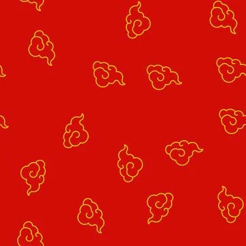 Seamless pattern style chinese cloud cartoon vector イラスト素材