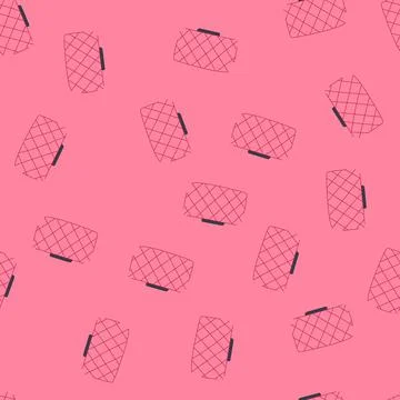 Seamless pattern style clutch bag cartoon vector Illustrazione stock