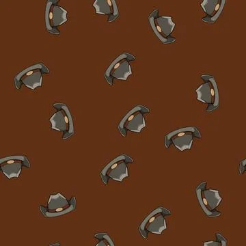 Seamless pattern style cowboy hat cartoon vector Stock Illustration