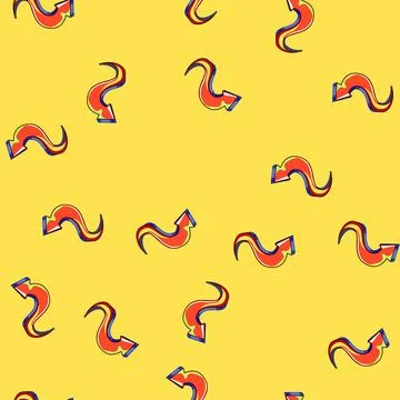 Seamless pattern style graffiti arrow cartoon vector Stock Illustration