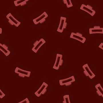 Seamless pattern style hair clip cartoon vector Ilustración de archivo
