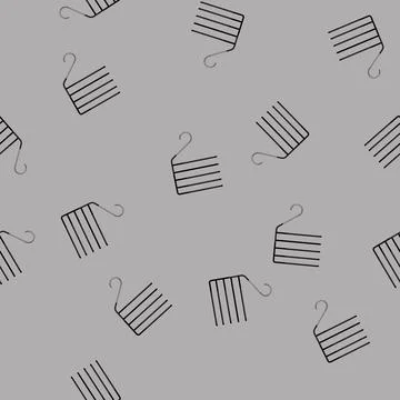 Seamless pattern style hanger clothes cartoon vector Stock Illustration