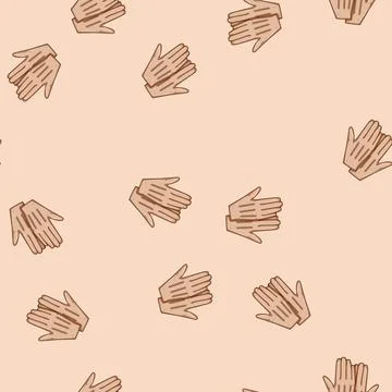Seamless pattern style leather gloves cartoon vector 스톡 일러스트