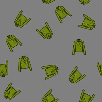 Seamless pattern style leather jacket female cartoon vector イラスト素材