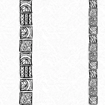 Seamless pattern in the style of Maya Stock Illustration