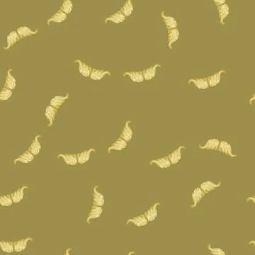 Seamless pattern style moustaches cartoon vector Stock Illustration