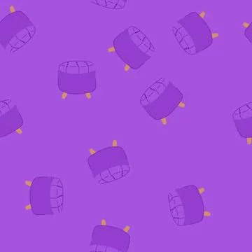 Seamless pattern style pouf cartoon vector 스톡 일러스트