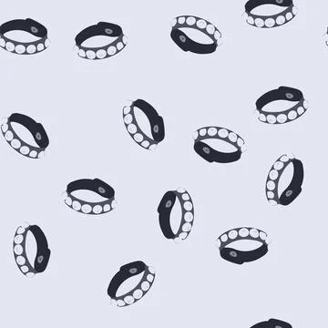Seamless pattern style rock bracelet cartoon vector Illustrazione stock