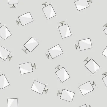Seamless pattern style table mirror cartoon vector イラスト素材