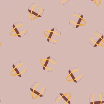 Seamless pattern stylish fabric grocery bag cartoon vector Stock Illustration