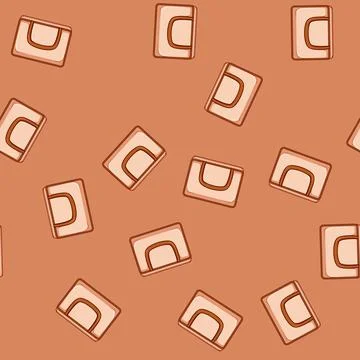 Seamless pattern stylish makeup bag cartoon vector 库存插图