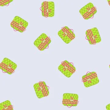 Seamless pattern stylish makeup bag cartoon vector 库存插图
