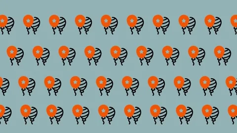 Seamless Pattern of Stylized Bees with Orange and Black Stripes on a Light .. Stock Footage 325391341