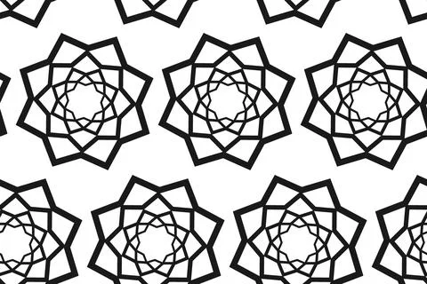 Seamless pattern of stylized blooming lotus flower ornament. Design concept for Stock Illustration