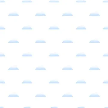 Seamless pattern with stylized blue and white clouds Stock Illustration