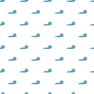 Seamless pattern of stylized blue wind clouds Stock Illustration